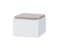 Ayztantine 4 Almohadillas Elevadoras de Patas de Acero al Carbono for Muebles, Resistentes al Desgaste, Antideslizantes, for mesas, Camas Elevador Patas Mesa(Square-white-30mm)