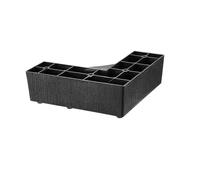 Ayztantine 4 Patas de plástico for Muebles de 50 mm de Altura, en Forma de L y de una Sola línea, for sofá, Mesa de Centro y Cama, rectangulares. Elevador Patas Mesa(4pcs5cm L-Shape)