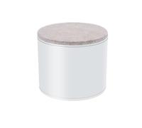 Ayztantine 4 Piezas de Almohadillas de elevación Redondas de Acero al Carbono for Muebles, Resistentes al Desgaste, Antideslizantes, for mesas, Camas Elevador Patas Mesa(Round-white-50mm)