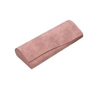 Ayztantine Funda de Gafas Blanda de Cuero Hard-shell Spectacle Case Men Women Glasses PU Leather Portable Anti-extrusion Sunglasses Storage Box Folding Eyewear Pouch(Pink)