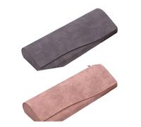 Ayztantine Funda de Gafas Blanda de Cuero Hard-shell Spectacle Case Men Women Glasses PU Leather Portable Anti-extrusion Sunglasses Storage Box Folding Eyewear Pouch(2pcs dull grey pink)