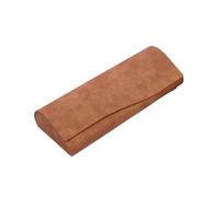 Ayztantine Funda de Gafas Blanda de Cuero Hard-shell Spectacle Case Men Women Glasses PU Leather Portable Anti-extrusion Sunglasses Storage Box Folding Eyewear Pouch(Brown)