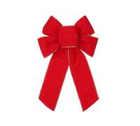 Ayztantine Lazos Arbol Navidad Adorno for árbol de Navidad con Lazo Grande Terciopelo Rojo for Decorar el Ambiente y paisajismo Frontal(Color 2)