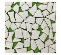 Ayztantine Mosaicos Manualidades 122 g de Porcelana Poligonal for Manualidades, Materiales for Hacer mosaicos de cerámica, 1-4 cm de Largo, 1-4 g/Unidad, 3,5 mm de Grosor.(White)