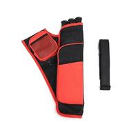 Ayztantine Portaflechas Carcaj de Tiro con Arco, carcaj 3 Tubos, Soporte for Flechas, Parte Trasera portátil, Mano Derecha, Izquierda for Tiro Arco(Red RH 1pc)