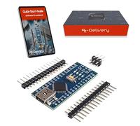 AZ-Delivery 5X LGT8 Nano V3 - Microcontrolador Board con LGT8F328P y CH340, compatible con Arduino Nano, frecuencia de reloj de 32 MHz, incluye libro electrónico