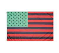 AZ FLAG Bandera Afroamericanos de Estados Unidos 150x90 cm 2 Ojales | Uso interior y exterior Enseña afro-americana United States Afro American costuras dobles y bordes reforzados poliéster 100D