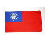 AZ FLAG - Bandera Birmania Antigua - 150x90 cm - Bandera Birmana Antigua 100% Poliéster Con Ojales de Metal integrados - 110g - Colores Vivos Y Resistente A La Decoloración