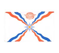 AZ FLAG - Bandera de Asiria - 60 x 90 cm - Estandarte asirio de poli ster 100D con dos ojales met licos - Resistente a la decoloraci n - Colores