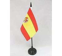 AZ FLAG Bandera de Mesa Primera República de España 1873-1874 15x10 cm | Uso interior Bandera de escritorio española antigua acabado cosido y bordes reforzados poliéster 100D