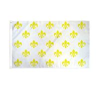 AZ FLAG - Bandera Flor De Lis Multi Blanco Y Oro - 150x90 cm - Bandera Del Reino De Francia 100% Poliéster Con Ojales de Metal integrados - 110g - Colores Vivos Y Resistente A La Decoloración