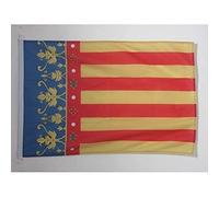AZ FLAG Bandera Náutica Comunidad Valenciana 90x60 cm Anillas Plástico | Uso exterior y náutico Enseña náutica resistente a la intemperie con costuras dobles y bordes reforzados poliéster de malla