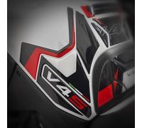 Az Graphishop - Adhesivos laterales para depósito de resina con efecto 3D, compatibles con Ducati Multistrada V4 S Carbon Style, protección contra golpes y arañazos, fabricado en Italia L-200 (blanco