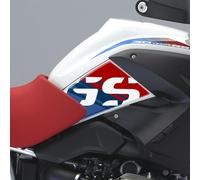 Az Graphishop - Adhesivos laterales para depósito de resina efecto 3D, compatible con BMW R 1200 GS 2006-2012, protección contra golpes y arañazos, fabricado en Italia L-215 (30th Anniversary White)