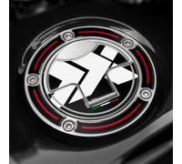 Az Graphishop GP-6007 - Protector de tapón de gasolina de resina 3D compatible con Moto Morini X-Cape 700, protección contra golpes y arañazos, fabricado en Italia GP-6007 (Black Ebony)