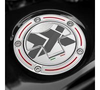 Az Graphishop GP-6007 - Protector de tapón de gasolina de resina 3D compatible con Moto Morini X-Cape 700, protección contra golpes y arañazos, fabricado en Italia GP-6007 (Carrara White)