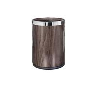 Az4bC5d6 Cocina Papelera de doble capa con tapa abierta, estilo chino retro minimalista, for oficina Papelera(Bruin)