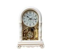 Az4bC5d6 Decoración Reloj Antiguo Grande, Estilo Retro Chino, for Mesa, con música, for repisa de Chimenea, Estante o Escritorio Sala de Estar(Blanco)