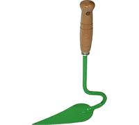 Azada curva - herramienta de jardín con mango de madera, ideal para cavar y remover tierra en suelos compactos y blandos. *