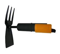 Fiskars Azada doble, Cabezal de herramienta QuikFit, Longitud: 18,5 cm, Cabezal de acero, Negro/Naranja, QuikFit, 1000735