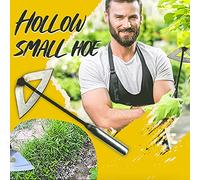 Azada hueca endurecida de acero - Duradera para jardín - Extractor de malas hierbas con proceso de forja de enfriamiento - Accesorios para patio trasero, patio, plantación, excavación (1 unidad)