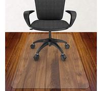 Azadx Tapete para silla de oficina para suelo de madera dura, 30 x 48 pulgadas, tapete para silla pequeña, transparente, fácil de deslizar en suelos duros, tapete para silla rodante de plástico debajo