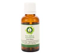 Azafrán aceite esencial | Crocus sativus | Para pelo | Para cocinar | Para piel | 100% natural puro | Vapor destiló | Grado Terapéutico | Saffron Essential Oil | 10ml | 0.338oz By R V Essential