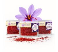 Azafrán la Flor 1g - 3 Cajitas Azafrán Hebras- Azafrán Rose Premium de El Paraíso de las Especias - Ideal para Paella, Arroces, Guisos y Repostería - Calidad Extra, Aroma y Color Intensos