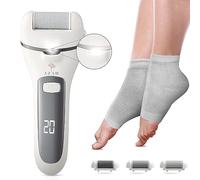 Azah Clean Feet Combo | Removedor de callos y calcetines hidratantes | Dispositivo de pedicura | Removedor eléctrico de callos | Pedicura para mujeres | Kit de pedicura | Calcetines hidratantes con
