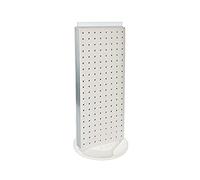 Azar 700508-WHT - Unidad giratoria para mostrador de tablero de clavijas blanco de 20 pulgadas de ancho por 20 pulgadas de alto, color blanco