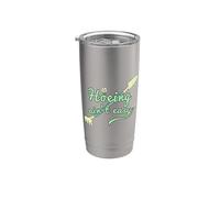 Azar no es fácil, mujeres divertidas jardinería Vaso térmico de acero inoxidable de doble pared