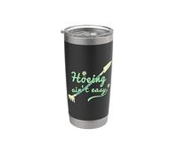 Azar no es fácil, mujeres divertidas jardinería Vaso térmico de acero inoxidable de doble pared