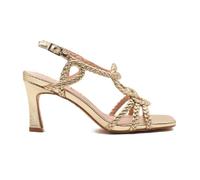 AZAREY - Sandalia dorada de tacón y tiras trenzadas - 562H280M para: Mujer color: GOLD talla: 37, 269466-37