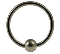 AZARIO LONDON Anillo de titanio de grado G23, calibre 16, con cuentas cautivas, para nariz, septum, labio, piercing para el vientre, 11mm Diameter - 4mm Ball, Titanio de grado G23, No es una piedra