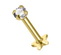AZARIO LONDON Juego de garras redondas de plata de ley 925 con rosca interna de calibre 16, base de corazón, labio, labio, piercing de barra para tragus, caracola, hélice, labret, 9mm Length : 2mm