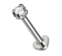AZARIO LONDON Juego de garras redondas de plata de ley 925 con rosca interna de calibre 16, base de corazón, labio, labio, piercing de barra para tragus, caracola, hélice, labret, 10mm Length : 2.5mm