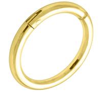 AZARIO LONDON Piercing de nariz de plata de ley 925 con bisagras, clásico, 16 Gauge - 8mm Diameter, Plata de ley, No es una piedra preciosa