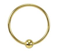AZARIO LONDON - Piercing para nariz de oro amarillo macizo de 14 quilates, calibre 22, con cuentas cautivas, estrella, corazón y cruz (8 mm y 10 mm de diámetro), 10MM, Oro amarillo