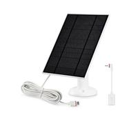 Azarton Panel solar 6W para cámara Ring, cargador solar USB-C compatible con Ring Spotlight Cam Plus/Pro y Stick Up Cam/Pro, IP66, cable de 3 m, soporte 360°