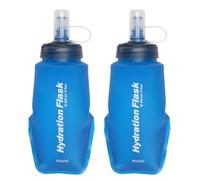 Azarxis Botella de Agua Blanda Flexible TPU TPE Botella Deportiva plegable Botella para Correr Bolsa de Hidratación al Aire Libre (Azul - 250ml - 2 Pcs)