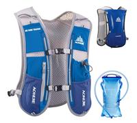Azarxis Chalecos de hidrataciór Mujeres Hombres Carrera Chaleco para Correr Sendero de hidratación Chaleco para Correr Maratón Mochila (Azul - con una vejiga de Agua (1.5L))