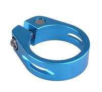 Azarxis Cierre de sillín Abrazadera para Tija de Sillín para Bicicleta con Palanca de Liberación Rápida para Bici de Montaña Carretera MTB 28,6mm /31,8mm /34,9mm (01 - Azul, 31,8 mm)