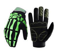 Azarxis Guantes Esqueleto Reflectantes Guantes de Ciclismo para Hombre Mujeres Antideslizantes para Ciclismo Motociclismo Halloween Cosplay Fiesta (Verde Reflectante, L)