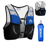 Azarxis Mochila de Hidratación Ultraligero Chaleco Hidratacion Trail Running Mujer Hombre para Ciclismo Senderismo Escalada Corriente (Negro - con un Soft Flask de 500ml, M/L (83,5 - 92,5 cm))