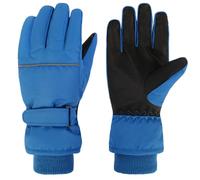Azarxis Niños Guantes de Invierno Guantes de Esquí Cálidos Antideslizante Guantes de Nieve para Esquí Snowboard Ciclismo al Aire Libre para Niños y Niñas (Azul, XL (10-12 años))
