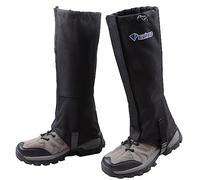 Azarxis Polainas de Senderismo Impermeable Gaiters Polainas a Prueba de Nieve para Caza Esquí Senderismo Escalada Hombres Mujeres (Negro, S)