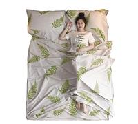 Azarxis - Saco de Dormir de Algodón 1 2 Personas, Drap de Sac de Couchage Compacto Ligero y Cómodo para Hotel, Albergue, Viaje, Camping (Blanco, S - 80 x 210 cm)