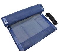 Azatemgo Tela de Repuesto Tumbona con 4 Goma Recambio Tumbona, Kit Repuestos, 160 x 43 cm, Azul