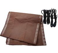 Azatemgo Tela de Repuesto Tumbona con 4 Goma Recambio Tumbona, Kit Repuestos Tumbona, 160 x 43 cm, marrón