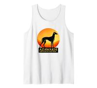 Azawakh Silueta Puesta del Sol Raza Antigua Camiseta sin Mangas
